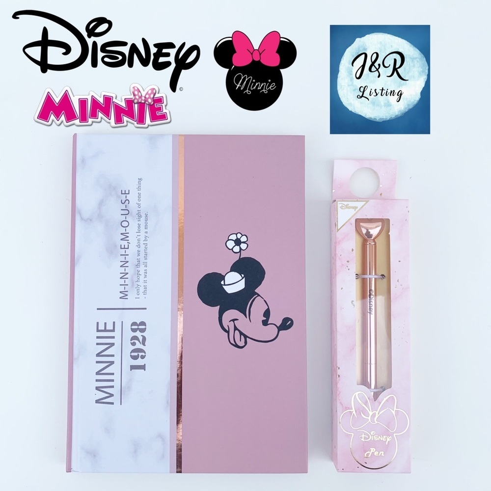 Disney Minnie Mouse Journal and pen set Pink